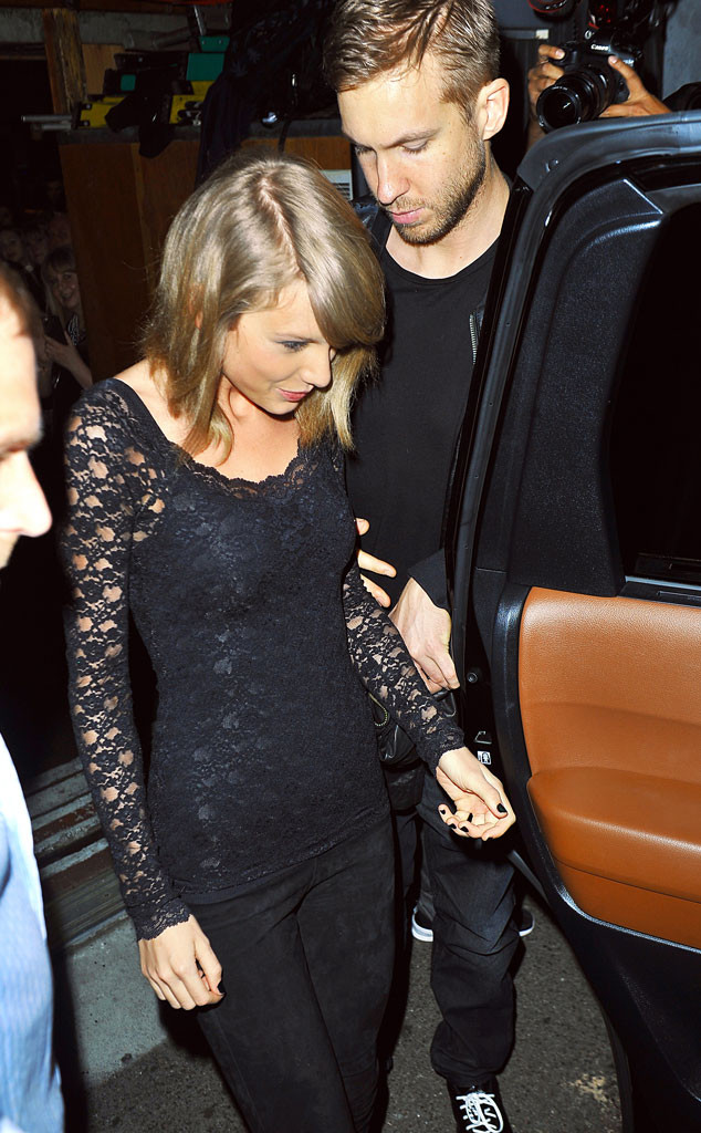 Taylor Swift Sits In Calvin Harris Lap At Haim Concert And Holds His Hand As They Leave Together See The Photos E Online